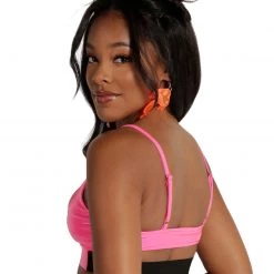 OhYes It's My World Vinyl Underboob Clasp Top