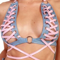 J. Valentine X IHR Milky Way Holo Lace Up Top Clothing 9 J. Valentine X IHR Milky Way Holo Lace Up Top Clothing