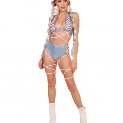 J. Valentine X IHR Milky Way Holo Lace Up Bottoms Clothing 10 J. Valentine X IHR Milky Way Holo Lace Up Bottoms Clothing