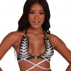 J. Valentine X IHR Intergalactic Effectz Lace-Up Top Clothing