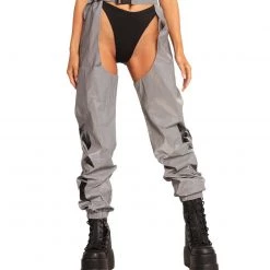 Hot & Delicious Black Bead New Arrivals Jauz X IHR Reflective Chaps