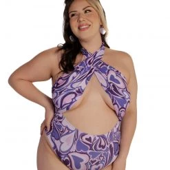 Cherry Mellow, Inc. Clothing Groovy Hearts Halter Bodysuit 18 Cherry Mellow, Inc. Clothing Groovy Hearts Halter Bodysuit