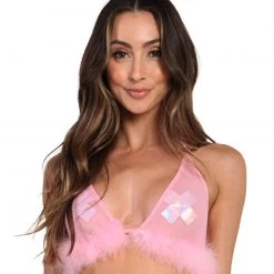 OhYes Keepin' It Cute & Fluffy Triangle Top