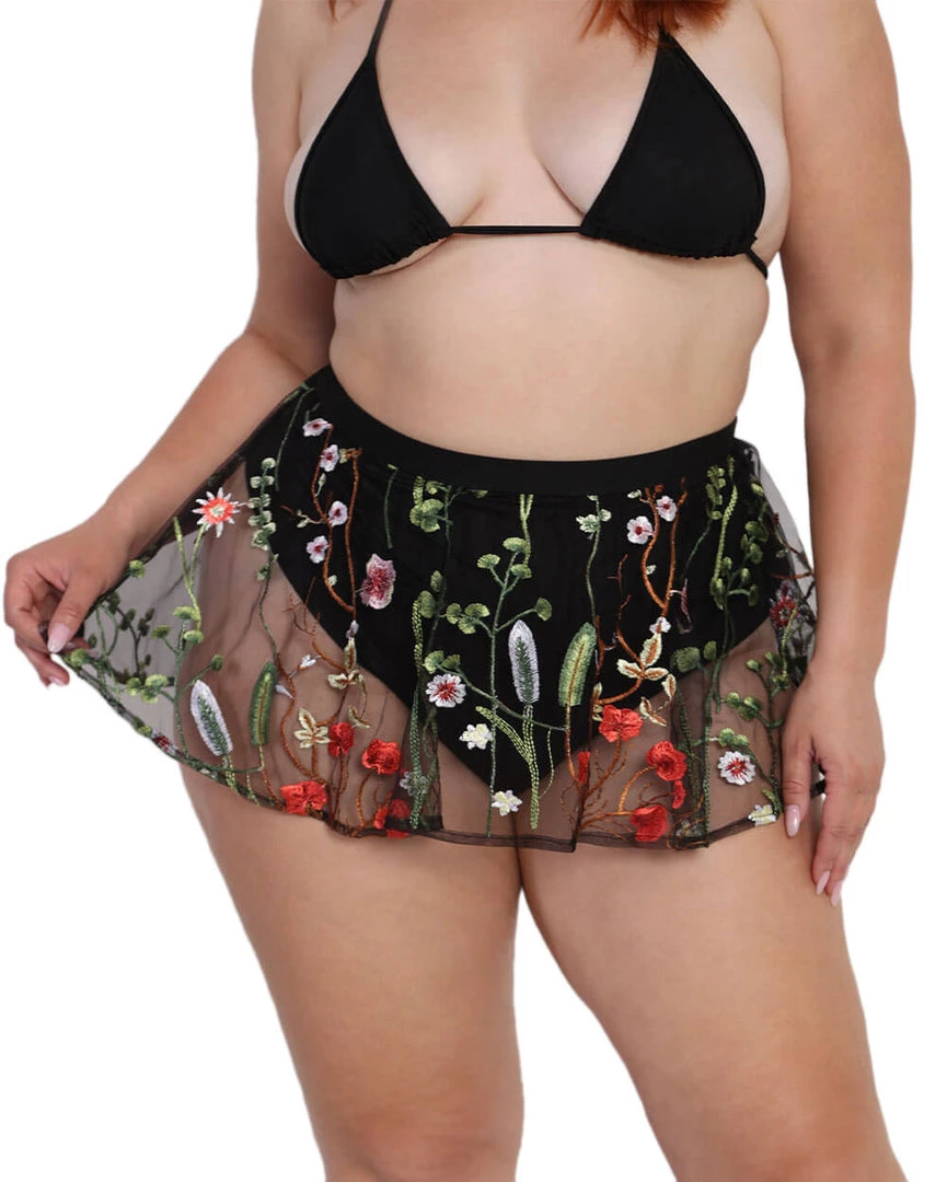 OhYes Lace Flowerfields Mesh Mini Skirt Bottoms 16 OhYes Lace Flowerfields Mesh Mini Skirt Bottoms