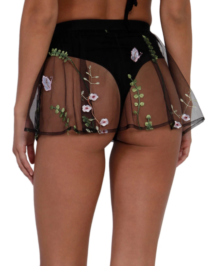 OhYes Lace Flowerfields Mesh Mini Skirt Bottoms 7 OhYes Lace Flowerfields Mesh Mini Skirt Bottoms