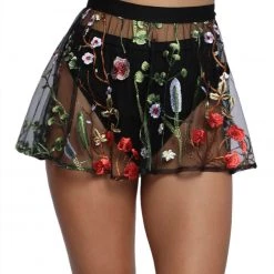OhYes Lace Flowerfields Mesh Mini Skirt Bottoms 22 OhYes Lace Flowerfields Mesh Mini Skirt Bottoms
