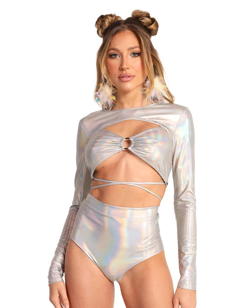 Day G New Arrivals Laser Focus Holo Ultra Crop Top 3 Day G New Arrivals Laser Focus Holo Ultra Crop Top