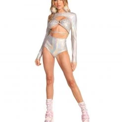 Day G New Arrivals Laser Focus Holo Ultra Hi-Rise Booty Shorts