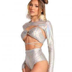 Day G New Arrivals Laser Focus Holo Ultra Crop Top