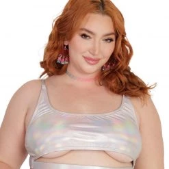 Dippin Daisies Clothing Last To Leave Holo Underboob Top