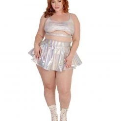 Dippin Daisies Clothing Last To Leave Holo Underboob Top