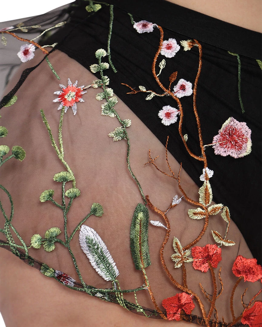 OhYes Lace Flowerfields Mesh Mini Skirt Bottoms 14 OhYes Lace Flowerfields Mesh Mini Skirt Bottoms