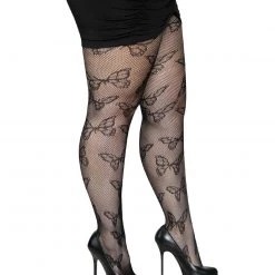 Leg Avenue Pretty Please Butterfly Fishnet Tights Plus 12 Leg Avenue Pretty Please Butterfly Fishnet Tights Plus