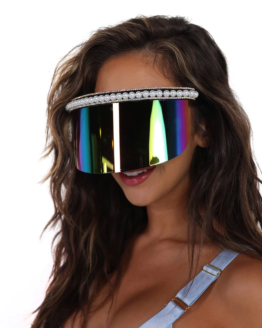 Ole Life's A Party Pearly Rhinestone Visor Accessories 3 Ole Life's A Party Pearly Rhinestone Visor Accessories