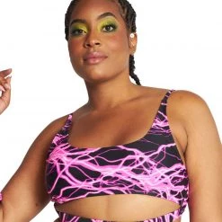 Dippin Daisies New Arrivals Lightning Speed Neon Underboob Cutout Top