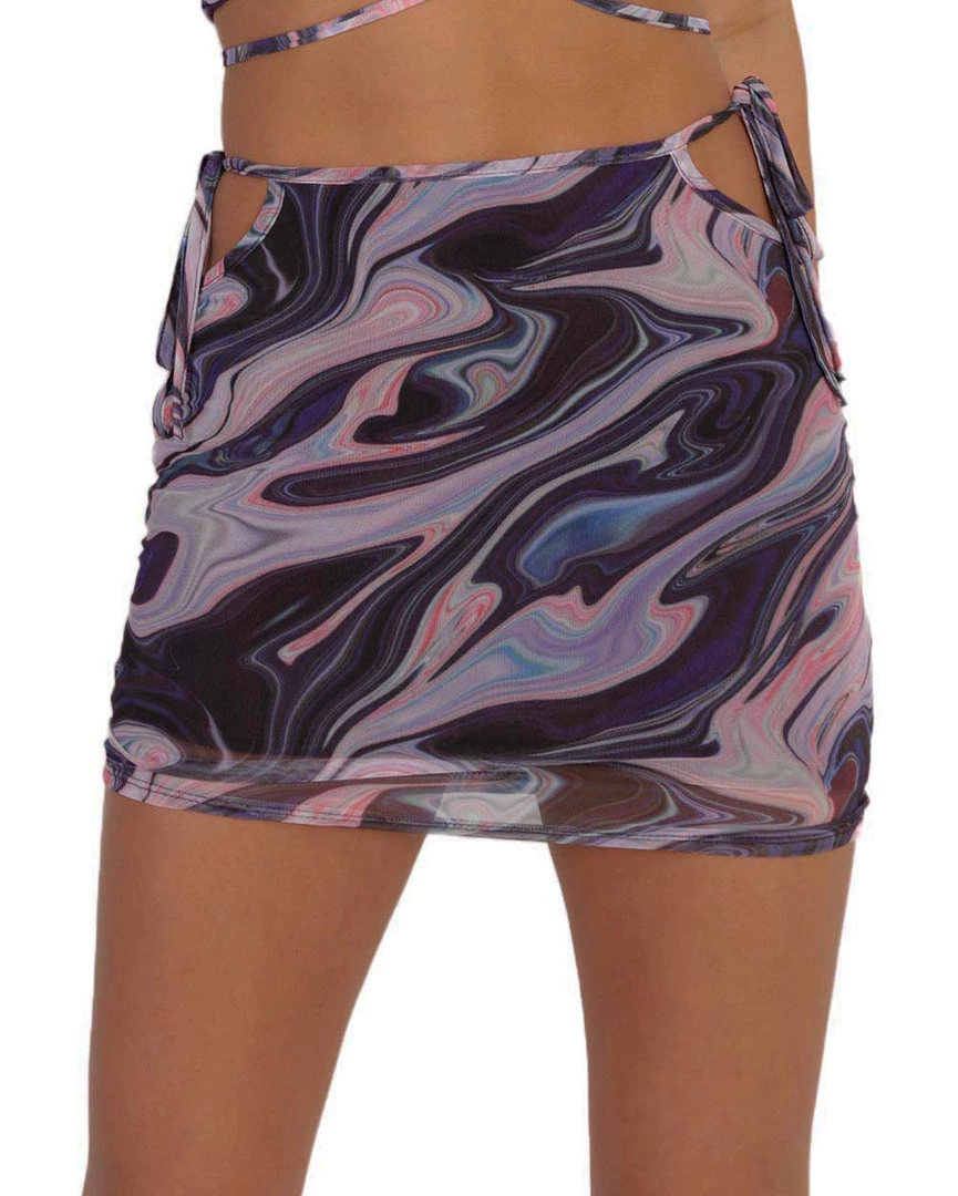 Hot & Delicious Black Bead Clothing Liquid Craze Mesh Mini Skirt 3 Hot & Delicious Black Bead Clothing Liquid Craze Mesh Mini Skirt