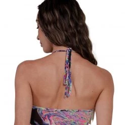 Day G Liquid Tripp Mesh Halter O-Ring Halter Top