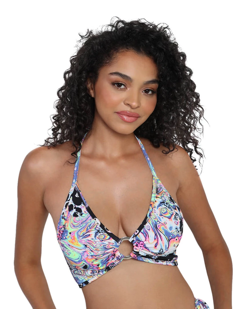 Day G Liquid Tripp O-Ring Halter Crop Top Clothing 4 Day G Liquid Tripp O-Ring Halter Crop Top Clothing