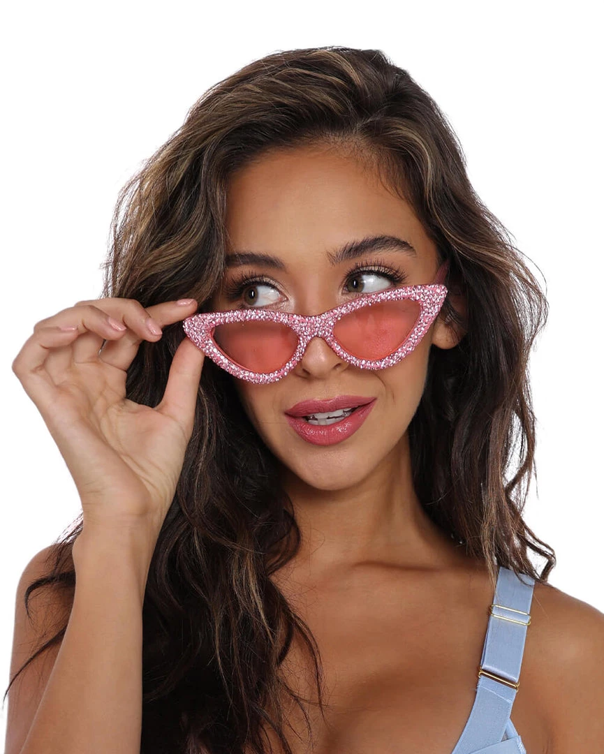Ole Accessories Livin' The Glam Life Rhinestone Cat Eye Sunglasses 3 Ole Accessories Livin' The Glam Life Rhinestone Cat Eye Sunglasses
