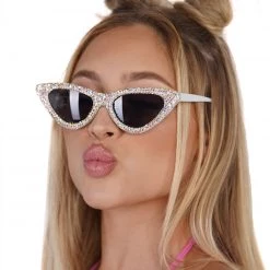 Ole Accessories Livin' The Glam Life Rhinestone Cat Eye Sunglasses 8 Ole Accessories Livin' The Glam Life Rhinestone Cat Eye Sunglasses