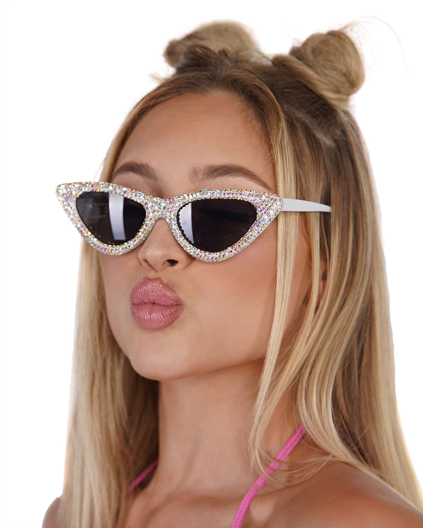 Ole Accessories Livin' The Glam Life Rhinestone Cat Eye Sunglasses 5 Ole Accessories Livin' The Glam Life Rhinestone Cat Eye Sunglasses