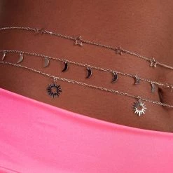 Fame Accessories Intergalactic Magic Layered Chain Belt