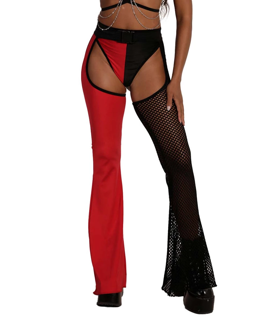 Rolita Couture Rolita X IHR Splice Fishnet Ride Em Bell Chaps Clothing 3 Rolita Couture Rolita X IHR Splice Fishnet Ride Em Bell Chaps Clothing