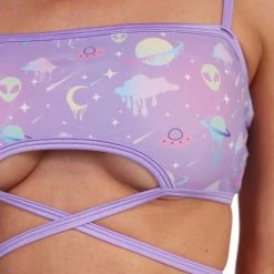 Rolita Couture Lunita X IHR Ultra Violet Euphoric Wrap Top Clothing