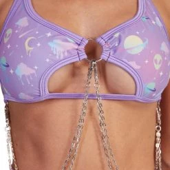 Rolita Couture Lunita X IHR Ultra Violet Rebel Chain Top Clothing