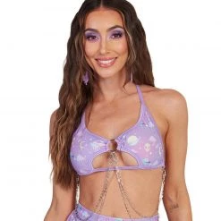 Rolita Couture Lunita X IHR Ultra Violet Rebel Chain Top Clothing