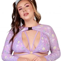 Rolita Couture Clothing Lunita X IHR Ultra Violet Ultra Crop Top 28 Rolita Couture Clothing Lunita X IHR Ultra Violet Ultra Crop Top