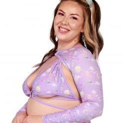 Rolita Couture Clothing Lunita X IHR Ultra Violet Ultra Crop Top 30 Rolita Couture Clothing Lunita X IHR Ultra Violet Ultra Crop Top