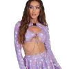 Rolita Couture Clothing Lunita X IHR Ultra Violet Ultra Crop Top