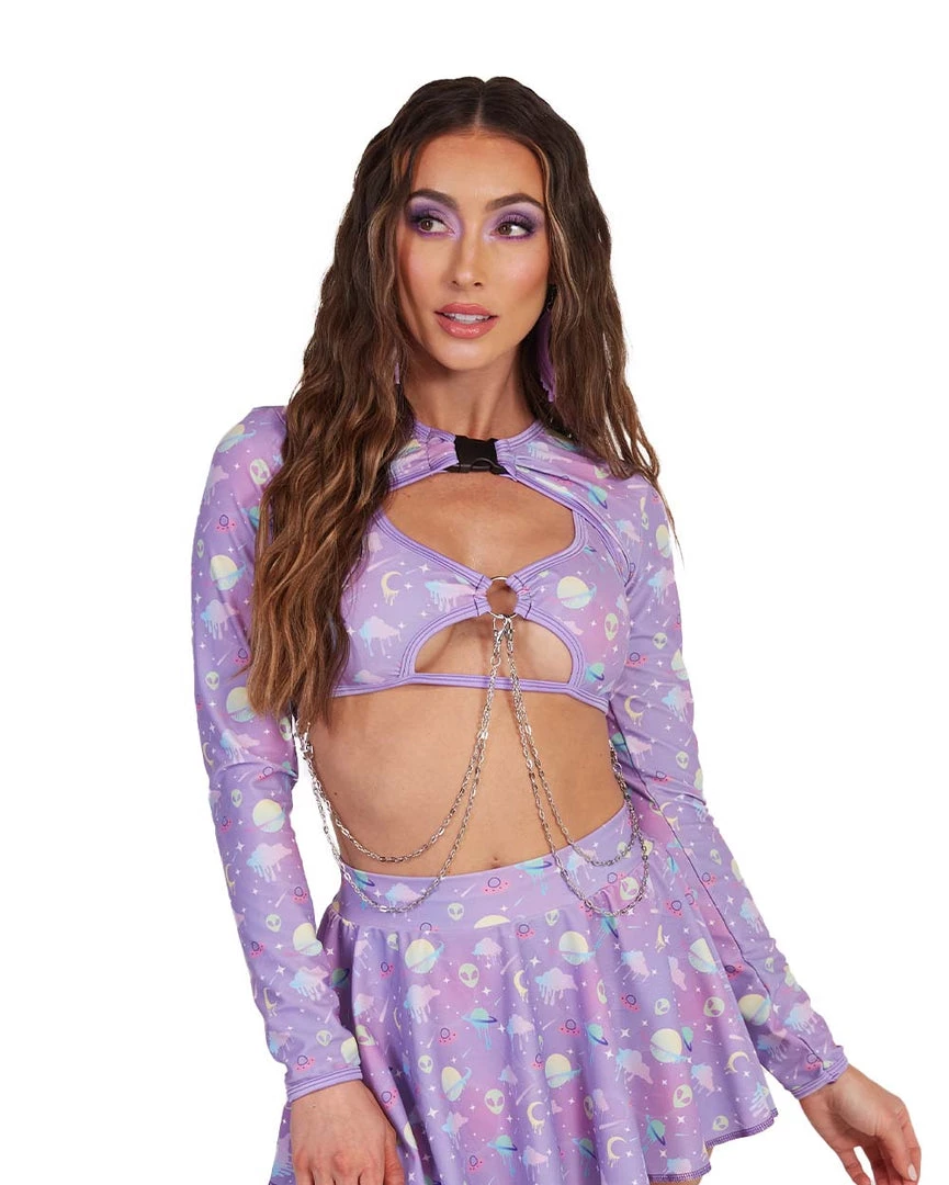 Rolita Couture Clothing Lunita X IHR Ultra Violet Ultra Crop Top 3 Rolita Couture Clothing Lunita X IHR Ultra Violet Ultra Crop Top