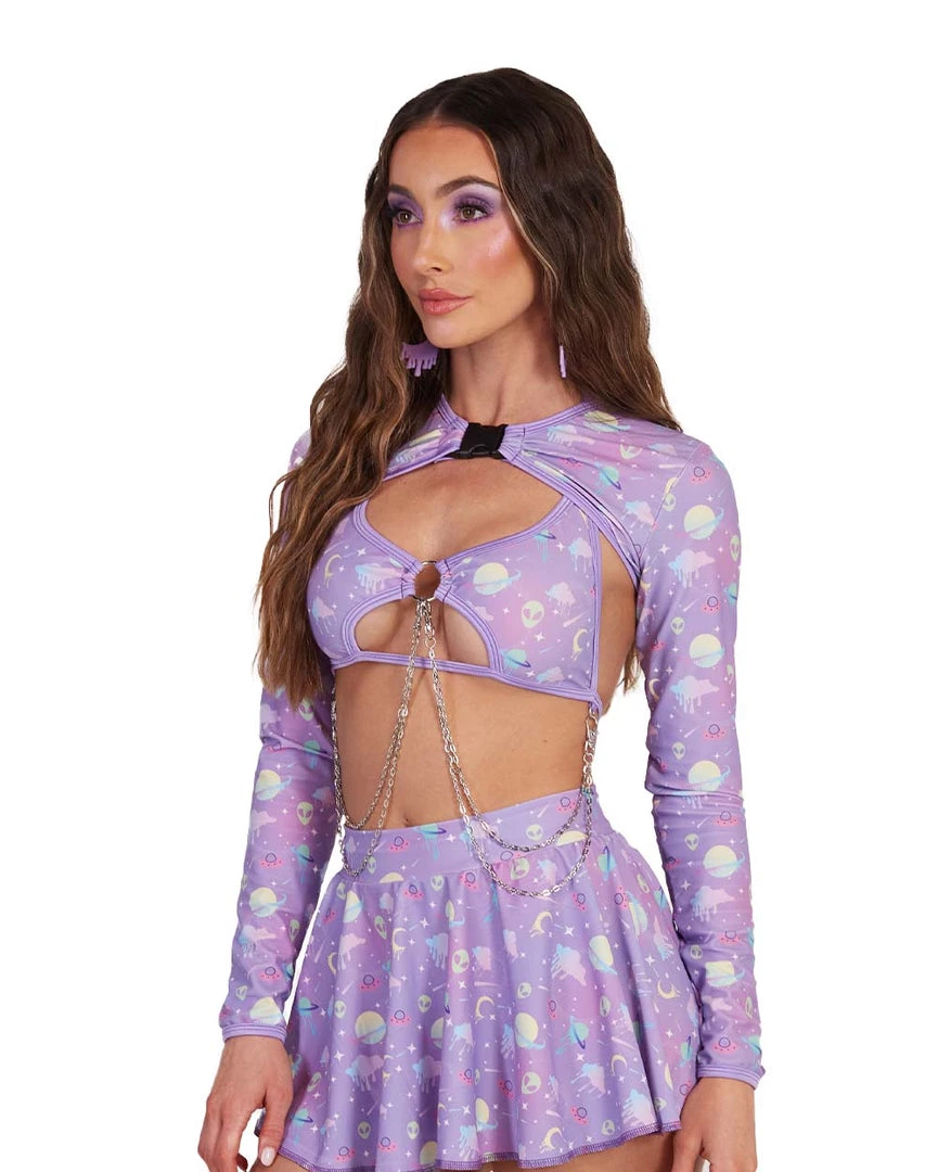 Rolita Couture Clothing Lunita X IHR Ultra Violet Ultra Crop Top 6 Rolita Couture Clothing Lunita X IHR Ultra Violet Ultra Crop Top