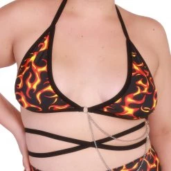 Lyte Couture X IHR Flame Triangle Chain Top 19 Lyte Couture X IHR Flame Triangle Chain Top