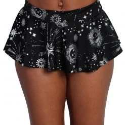 Lyte Couture X IHR Silver Moon Mini Skirt Clothing