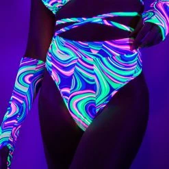 Body Language Sooo Trippy Hi-Waist Thong Booty Shorts Clothing