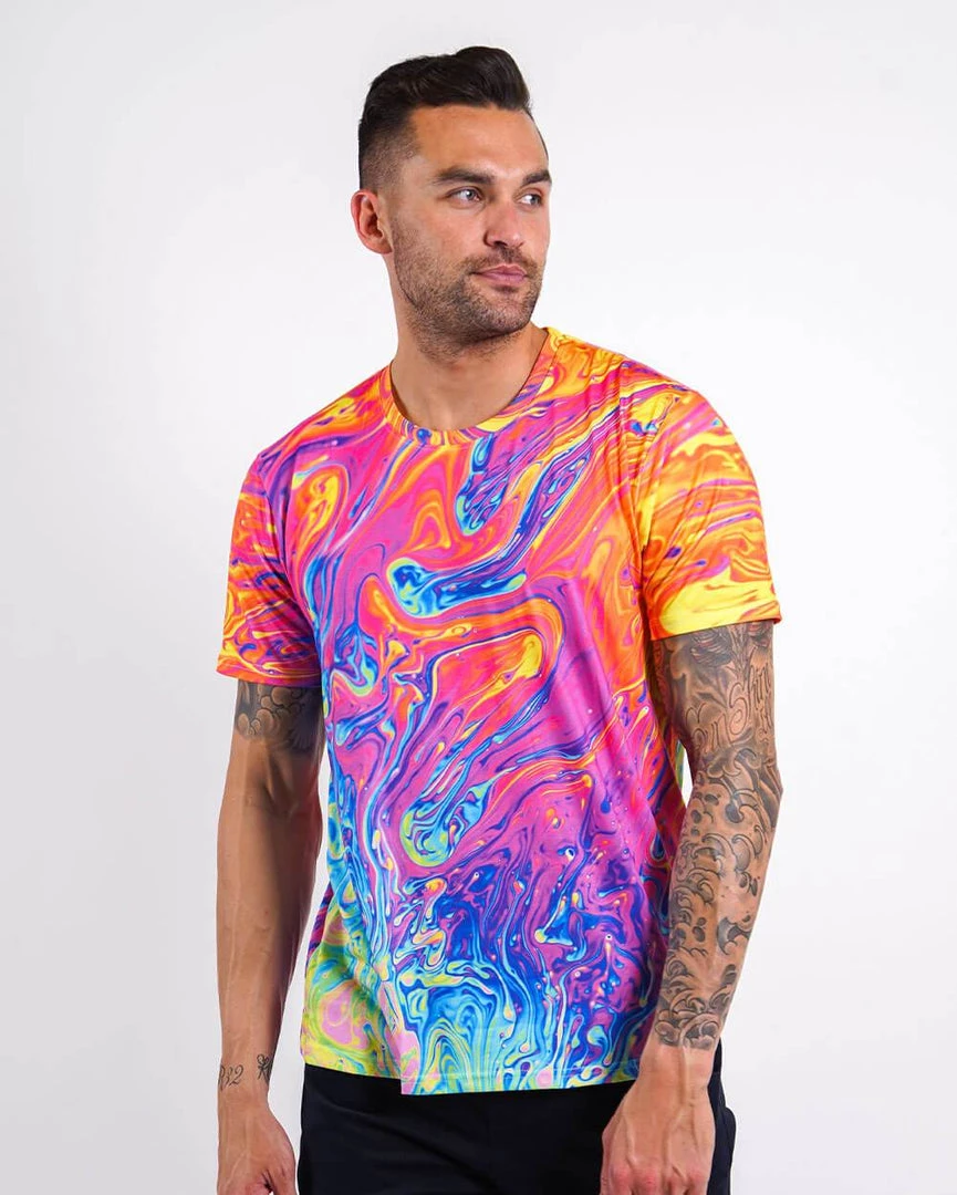 INTO THE AM Men Liquified Tie-Dye Tee 4 INTO THE AM Men Liquified Tie-Dye Tee