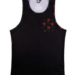 INTO THE AM Roses Pocket Tank Tops & Outerwear