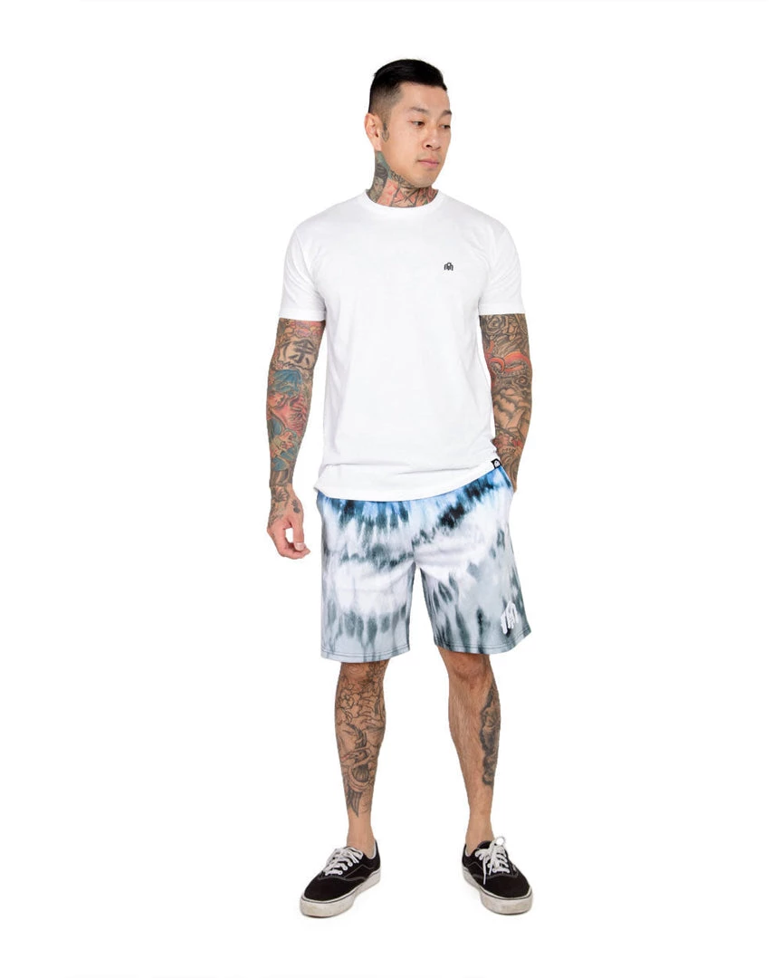 INTO THE AM Bottoms Blue Tides Tie-Dye Shorts 6 INTO THE AM Bottoms Blue Tides Tie-Dye Shorts