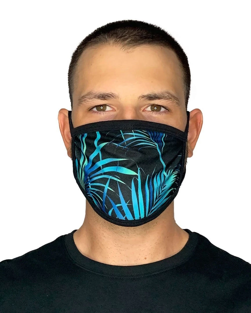 INTO THE AM Masks & Bandanas Midnight Jungle Face Mask 4 INTO THE AM Masks & Bandanas Midnight Jungle Face Mask