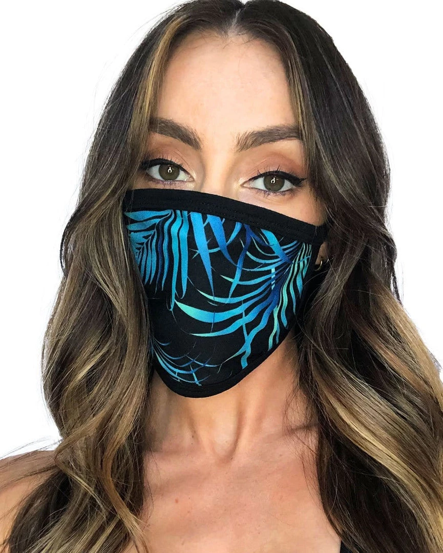 INTO THE AM Masks & Bandanas Midnight Jungle Face Mask 3 INTO THE AM Masks & Bandanas Midnight Jungle Face Mask