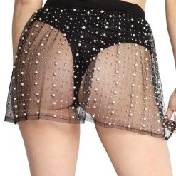 Hot & Delicious Black Bead Mon Cheri Mesh Rhinestone Skirt 16 Hot & Delicious Black Bead Mon Cheri Mesh Rhinestone Skirt