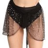 Hot & Delicious Black Bead Mon Cheri Mesh Rhinestone Skirt