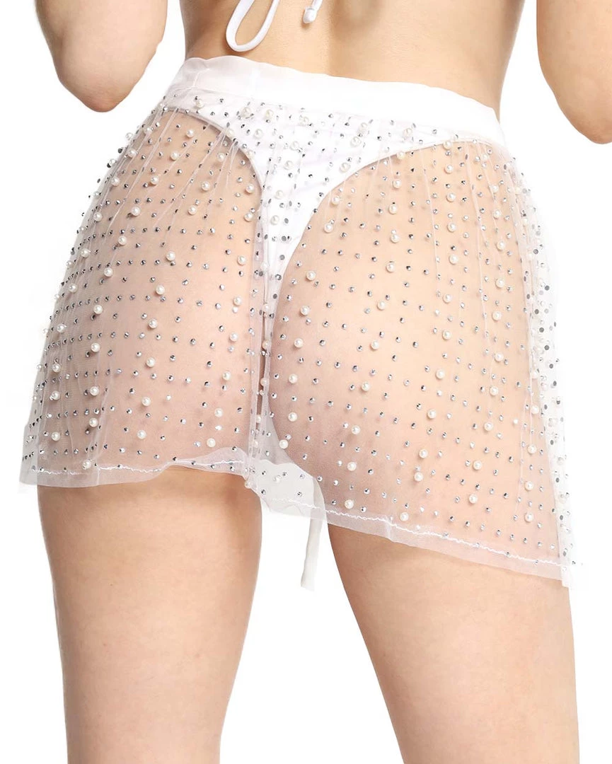 Hot & Delicious Black Bead Mon Cheri Mesh Rhinestone Skirt 12 Hot & Delicious Black Bead Mon Cheri Mesh Rhinestone Skirt