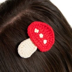 Girly Mushies Crochet Hair Clip