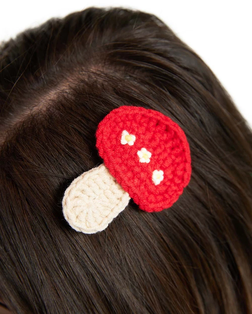 Girly Mushies Crochet Hair Clip 4 Girly Mushies Crochet Hair Clip