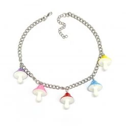 Ana Accessories Mystical Mushrooms Chain Choker 7 Ana Accessories Mystical Mushrooms Chain Choker