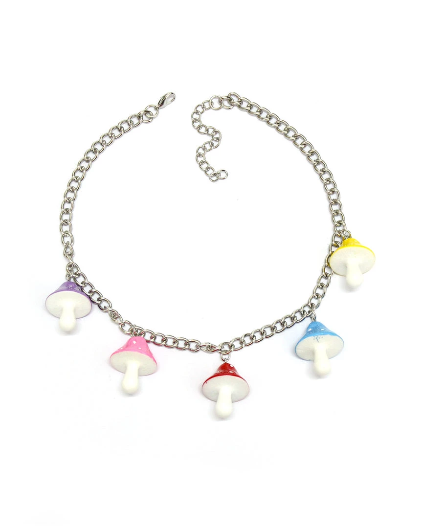 Ana Accessories Mystical Mushrooms Chain Choker 5 Ana Accessories Mystical Mushrooms Chain Choker